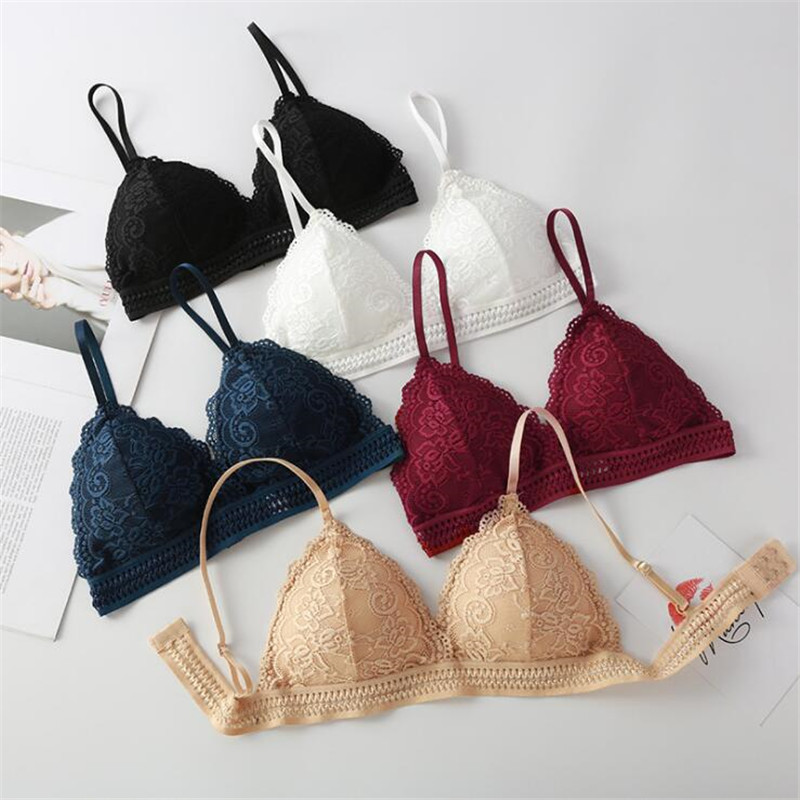 2026 여성 브라 신상 프랑스 트라이앵글 컵 노와이어 - Lace Bralette Set 리뷰 및 가격